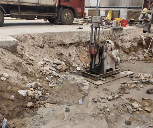 幸福路街道公路下沉压浆